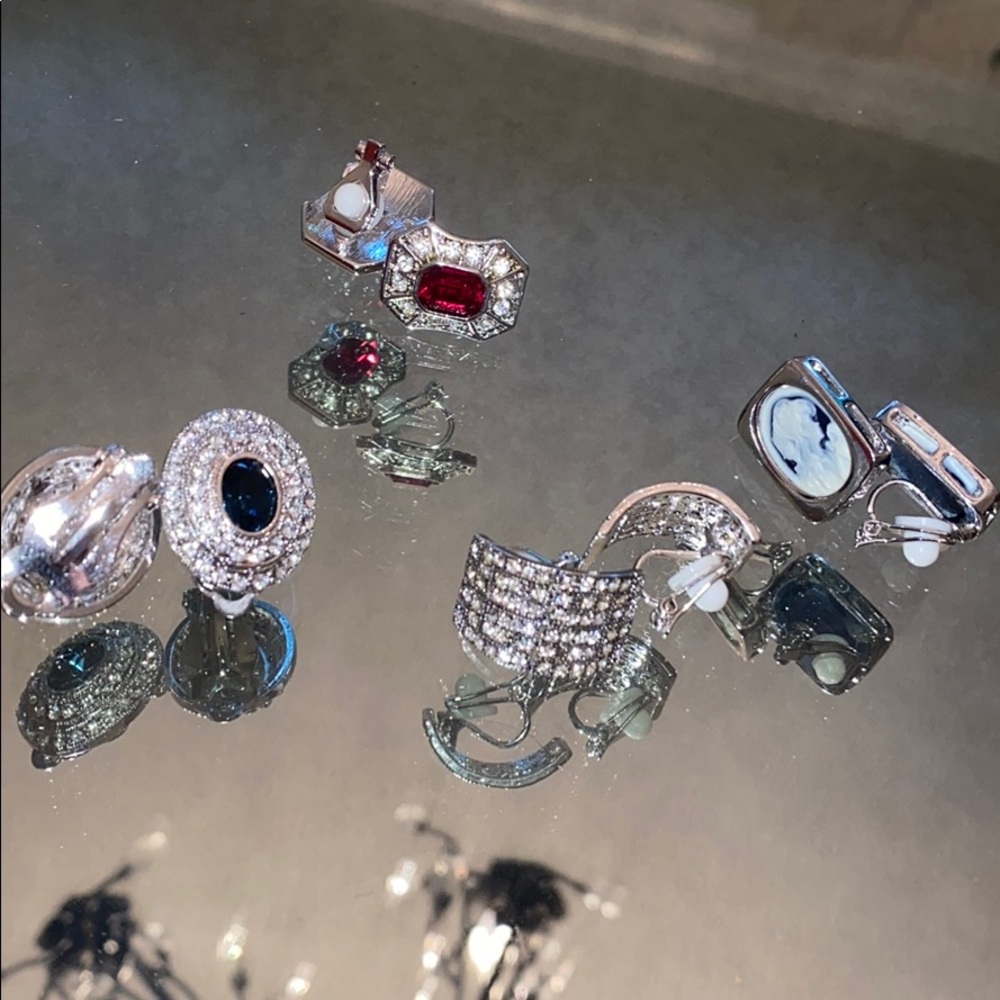 Clip on earrings.